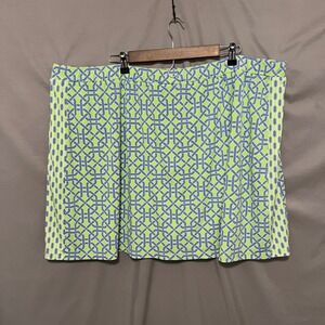 QVC Susan‎ Graver Skort Geometric Print Liquid Knit Golf Athletic Plus Size 3X